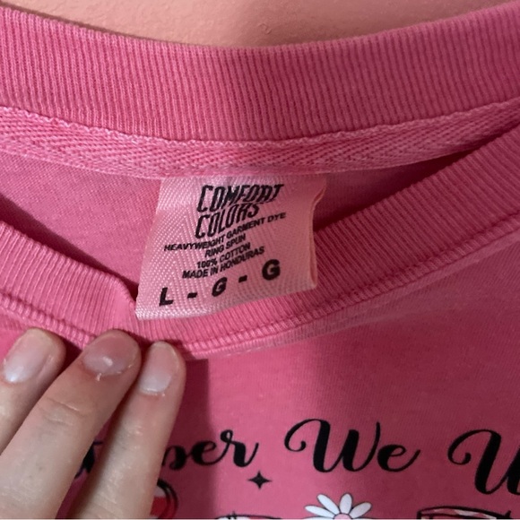 In October We Wear Pink Breast Cancer Awareness Graphic Tee Shirt | NWOT - Picture 3 of 6